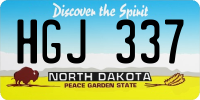 ND license plate HGJ337