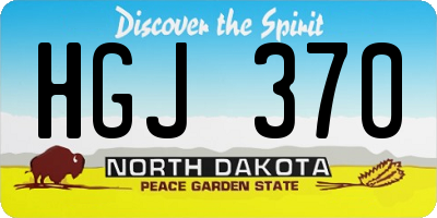 ND license plate HGJ370