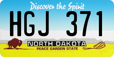 ND license plate HGJ371