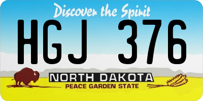 ND license plate HGJ376