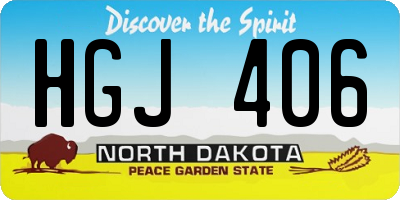 ND license plate HGJ406