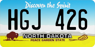 ND license plate HGJ426