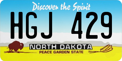 ND license plate HGJ429