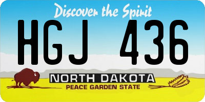 ND license plate HGJ436