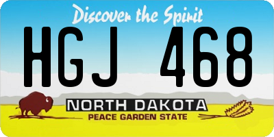 ND license plate HGJ468