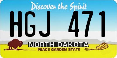 ND license plate HGJ471