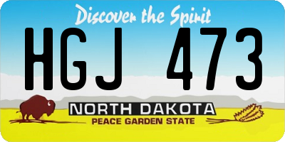 ND license plate HGJ473