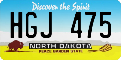 ND license plate HGJ475