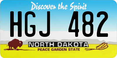 ND license plate HGJ482