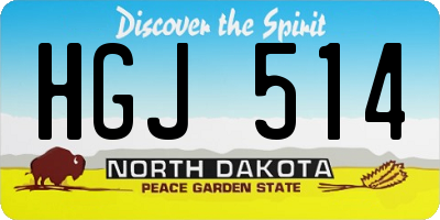 ND license plate HGJ514