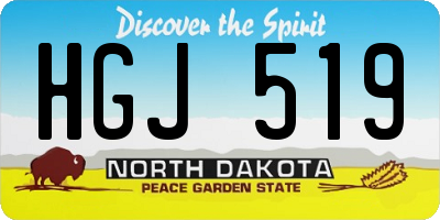 ND license plate HGJ519