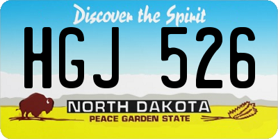 ND license plate HGJ526