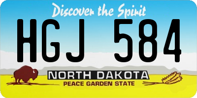 ND license plate HGJ584