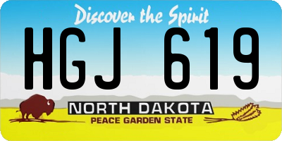 ND license plate HGJ619
