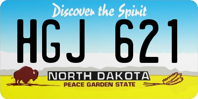 ND license plate HGJ621