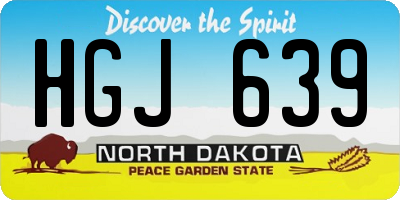 ND license plate HGJ639