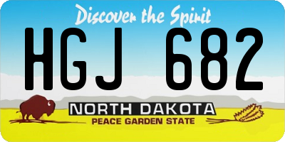 ND license plate HGJ682