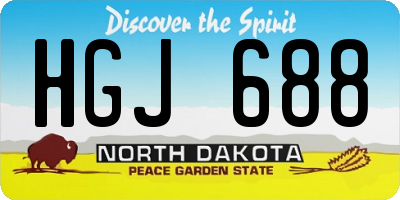 ND license plate HGJ688