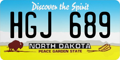 ND license plate HGJ689