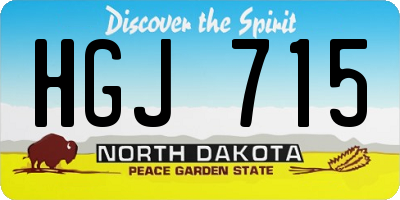 ND license plate HGJ715