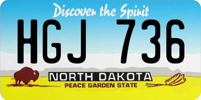 ND license plate HGJ736