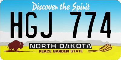ND license plate HGJ774