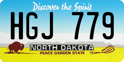 ND license plate HGJ779