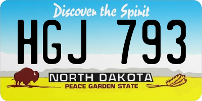 ND license plate HGJ793