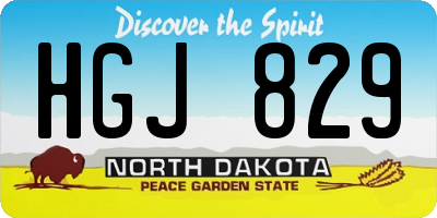 ND license plate HGJ829