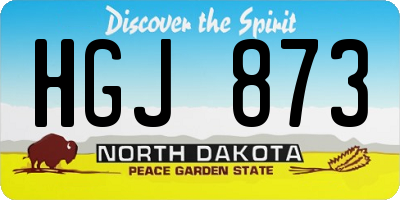 ND license plate HGJ873
