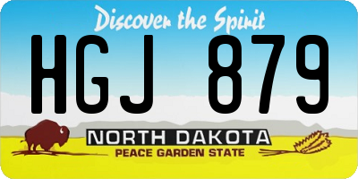 ND license plate HGJ879
