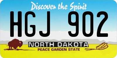 ND license plate HGJ902