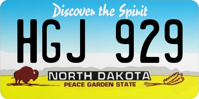 ND license plate HGJ929