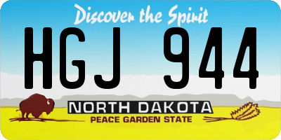 ND license plate HGJ944