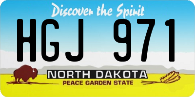 ND license plate HGJ971