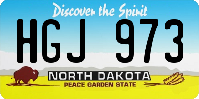 ND license plate HGJ973