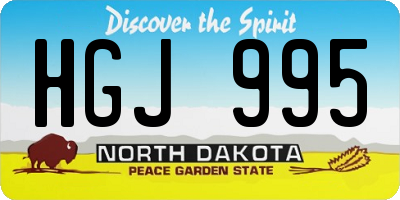 ND license plate HGJ995