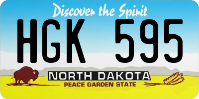 ND license plate HGK595