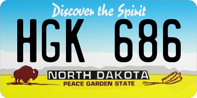 ND license plate HGK686