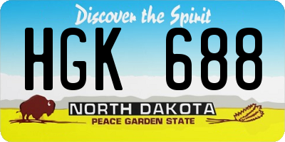 ND license plate HGK688