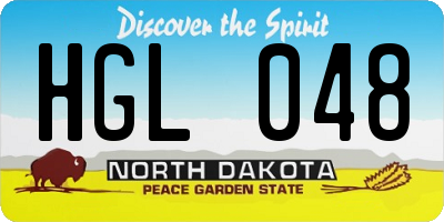 ND license plate HGL048