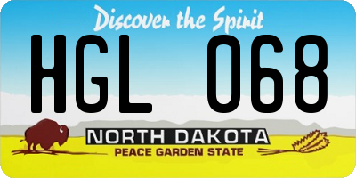 ND license plate HGL068