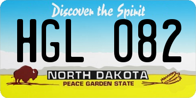 ND license plate HGL082