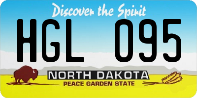 ND license plate HGL095