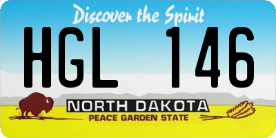 ND license plate HGL146