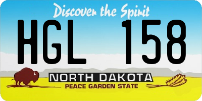 ND license plate HGL158
