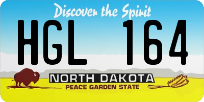 ND license plate HGL164