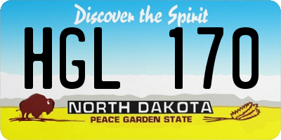ND license plate HGL170