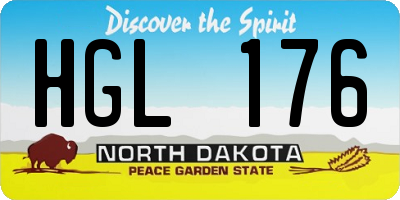 ND license plate HGL176