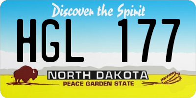 ND license plate HGL177